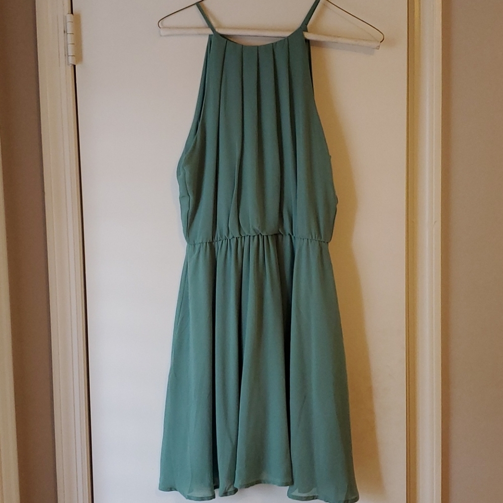 Lush- Green Flowy Dress
